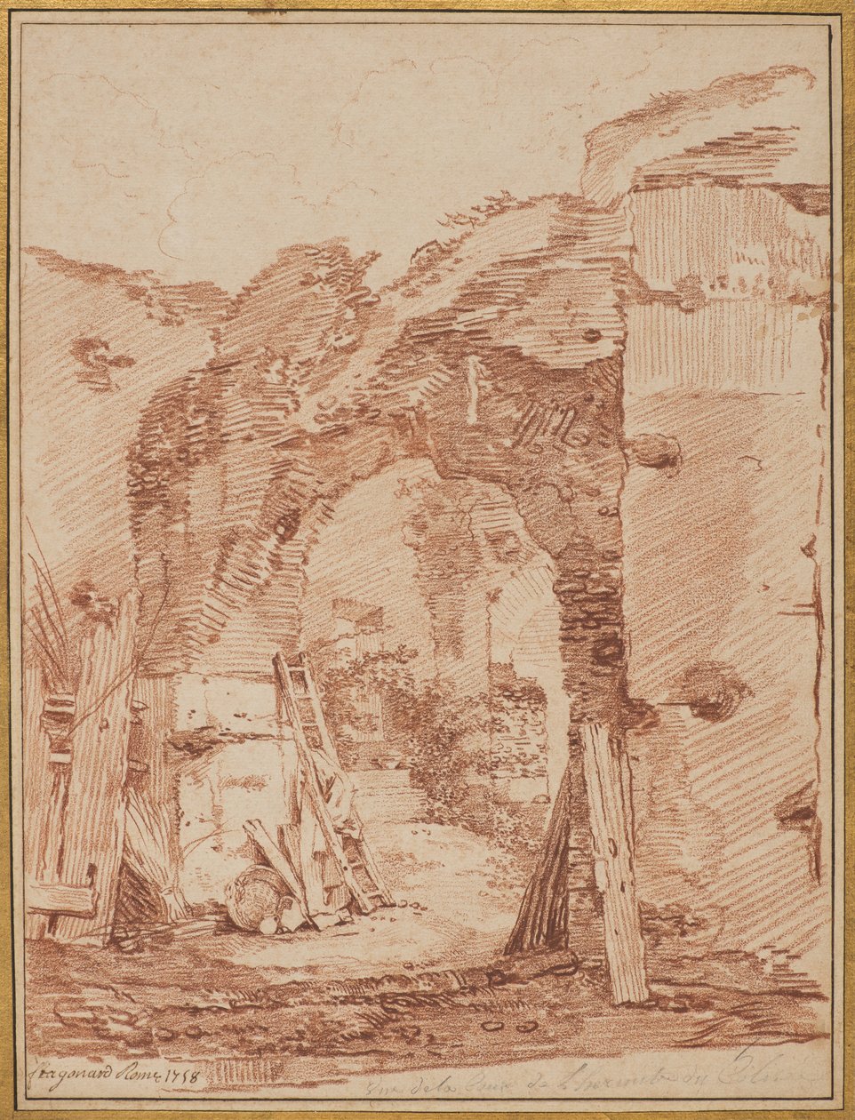 El tribunal del ermitaño en el Coliseo de Jean Honore Fragonard
