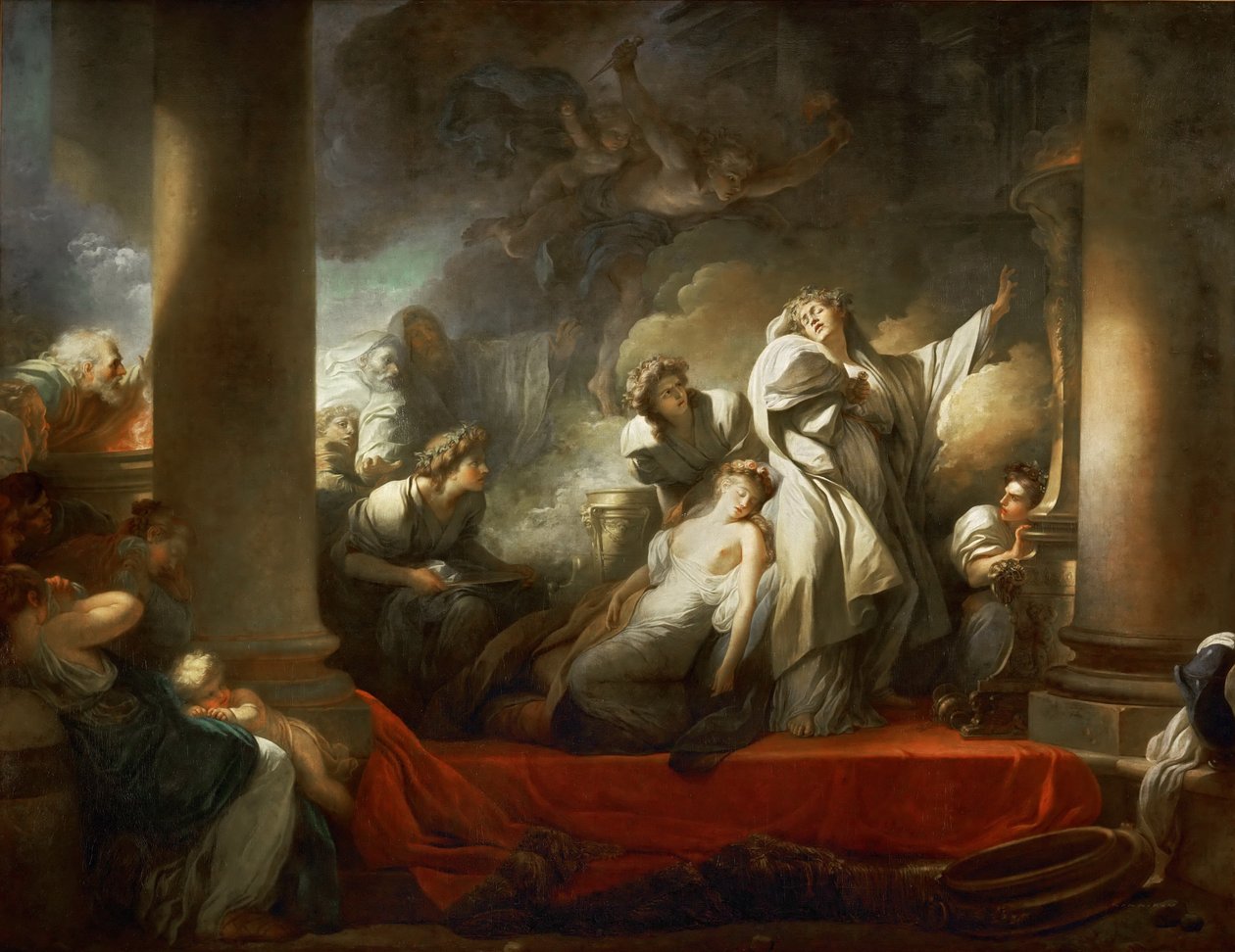 El sumo sacerdote Coresus sacrificándose para salvar a Callirhoe de Jean Honore Fragonard