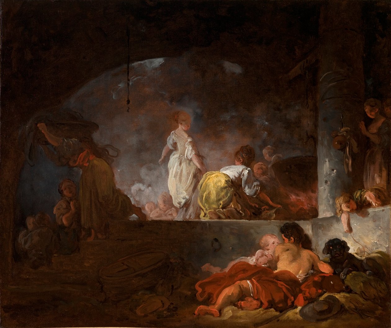 Las lavanderas de Jean Honore Fragonard