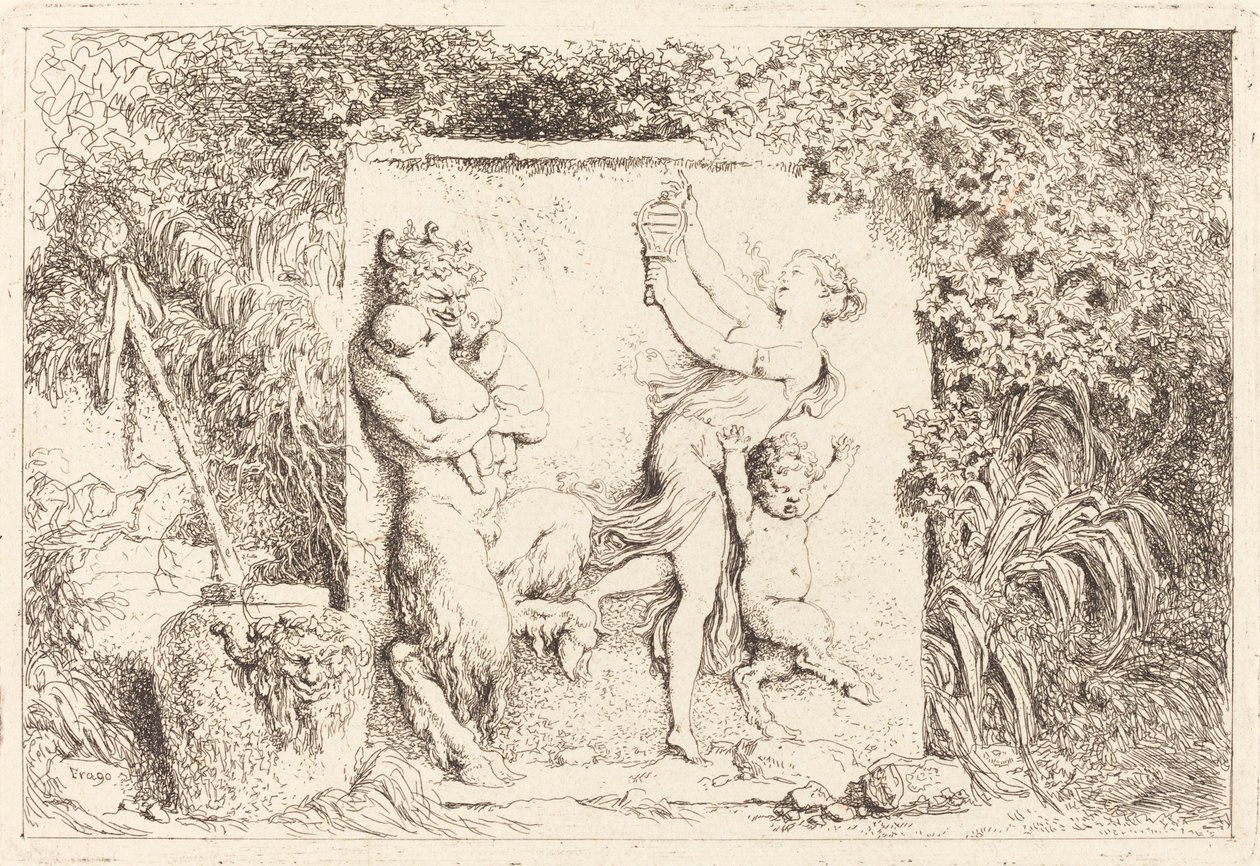 La danza de los sátiros de Jean Honore Fragonard