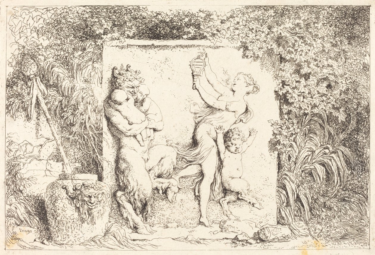 La Danza de los Sátiros (Danse de satyres) de Jean Honore Fragonard