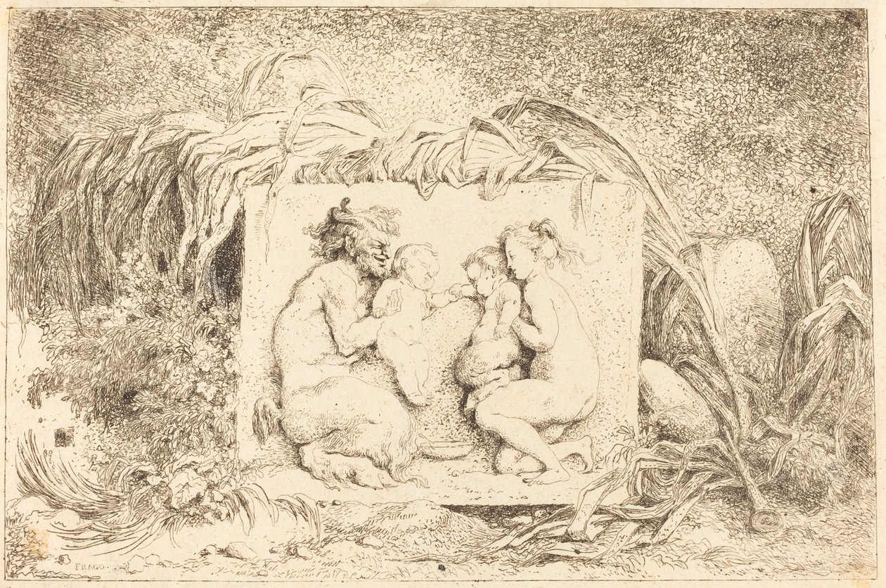 La familia del sátiro de Jean Honore Fragonard
