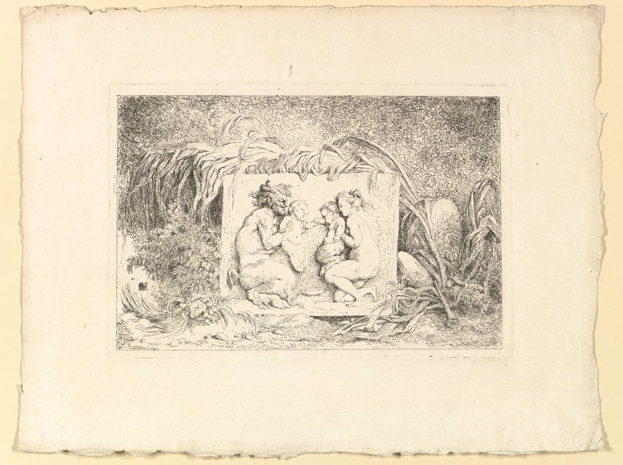 La familia de los sátiros de Jean Honore Fragonard