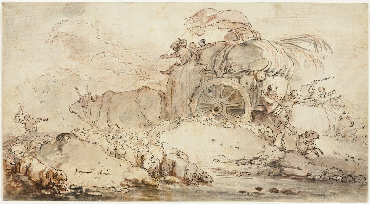 El carro parado de Jean Honore Fragonard
