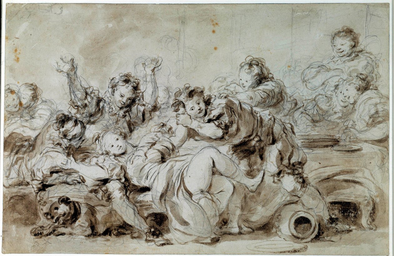 El agresor castigado Después de “el gascón castigado”, cuento de Jean de la Fontaine de Jean Honore Fragonard