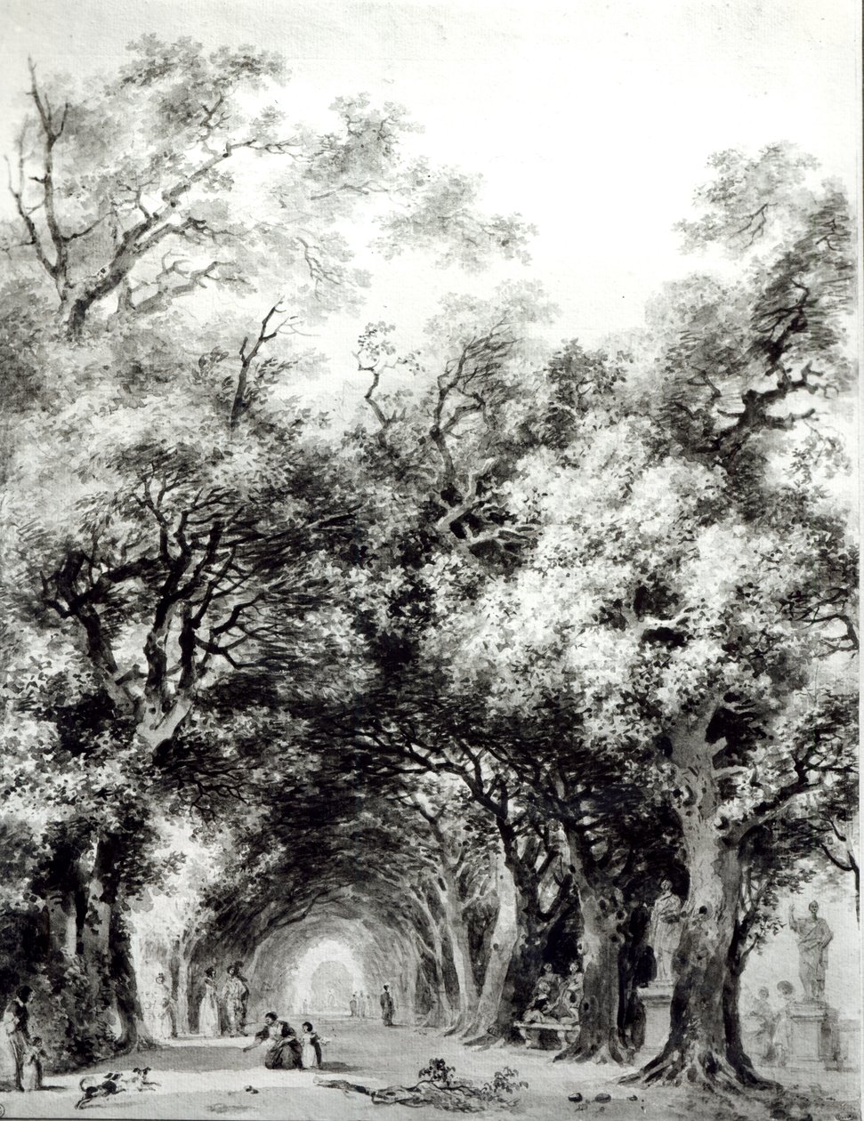 El callejón sombreado, c.1773-74 de Jean Honore Fragonard