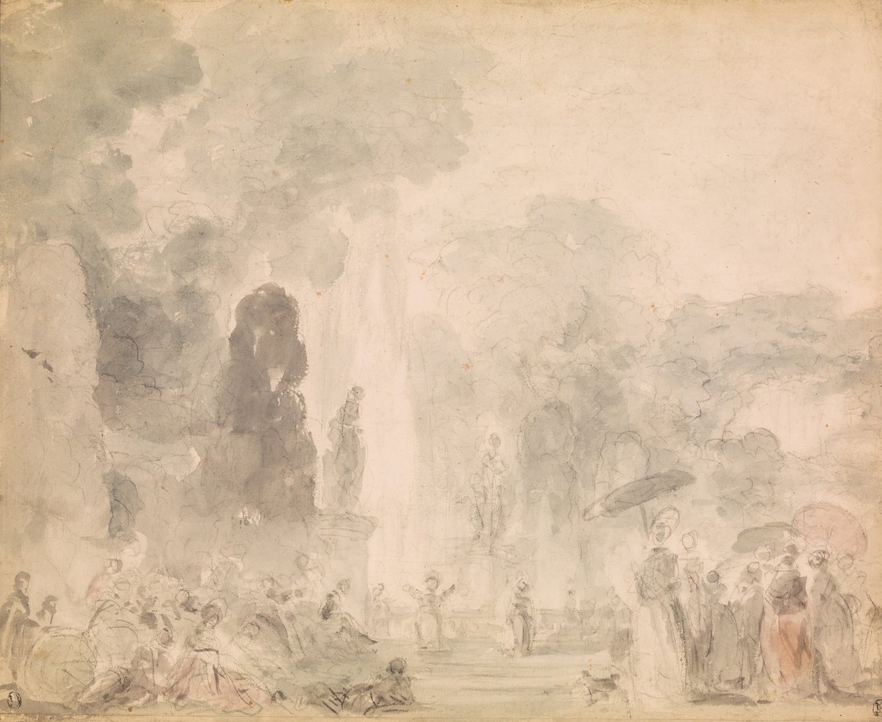 Vista de un parque, finales de la década de 1770 de Jean Honore Fragonard