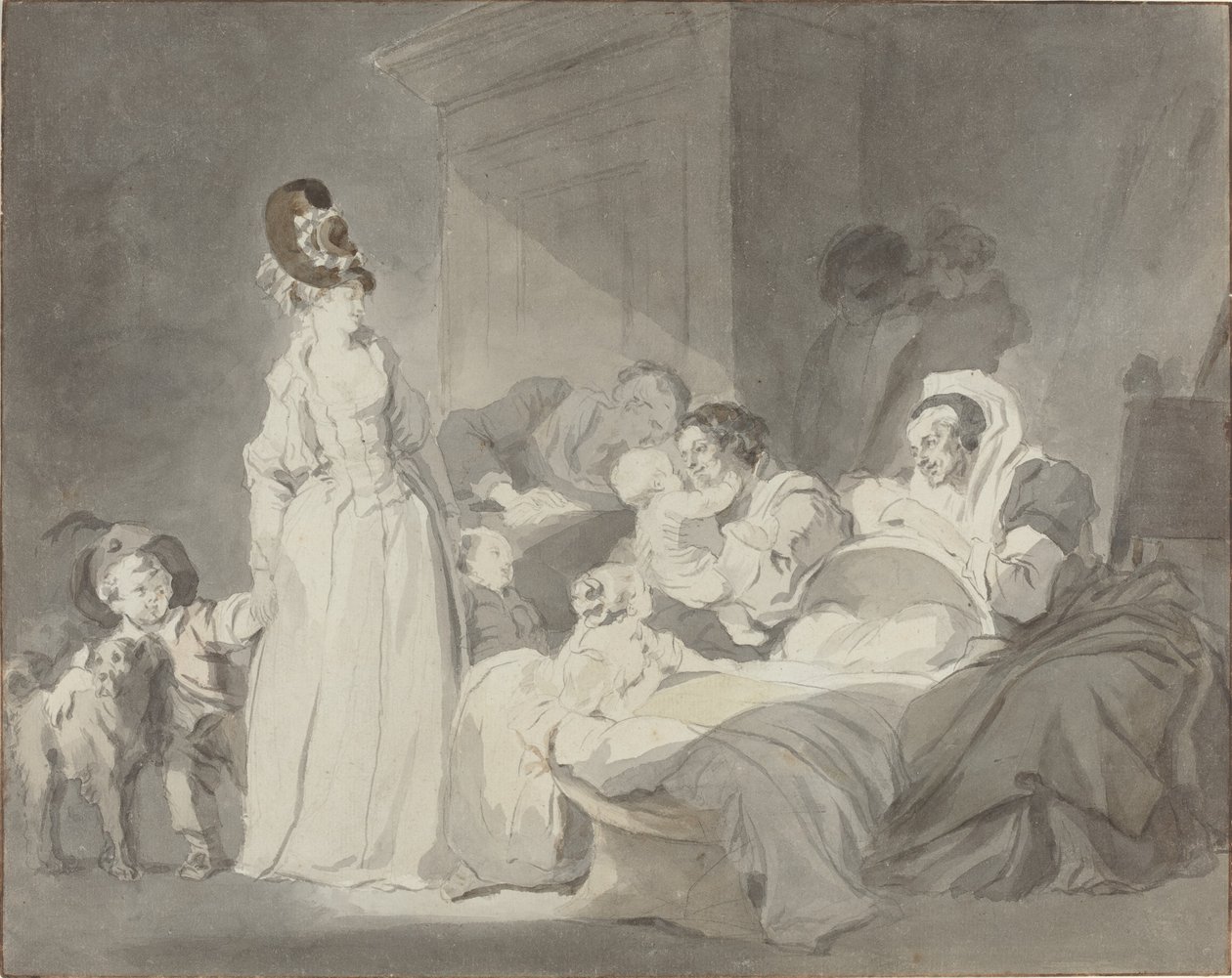 Visita a la Enfermera de Jean Honore Fragonard