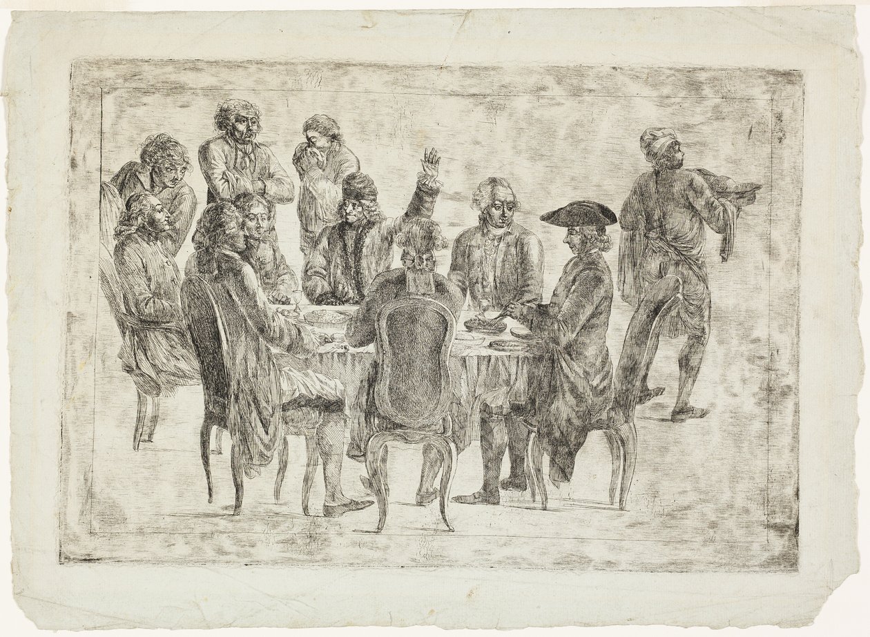 Le Déjeuner de Voltaire à Ferney o Le Souper des Philosophes de Jean Huber