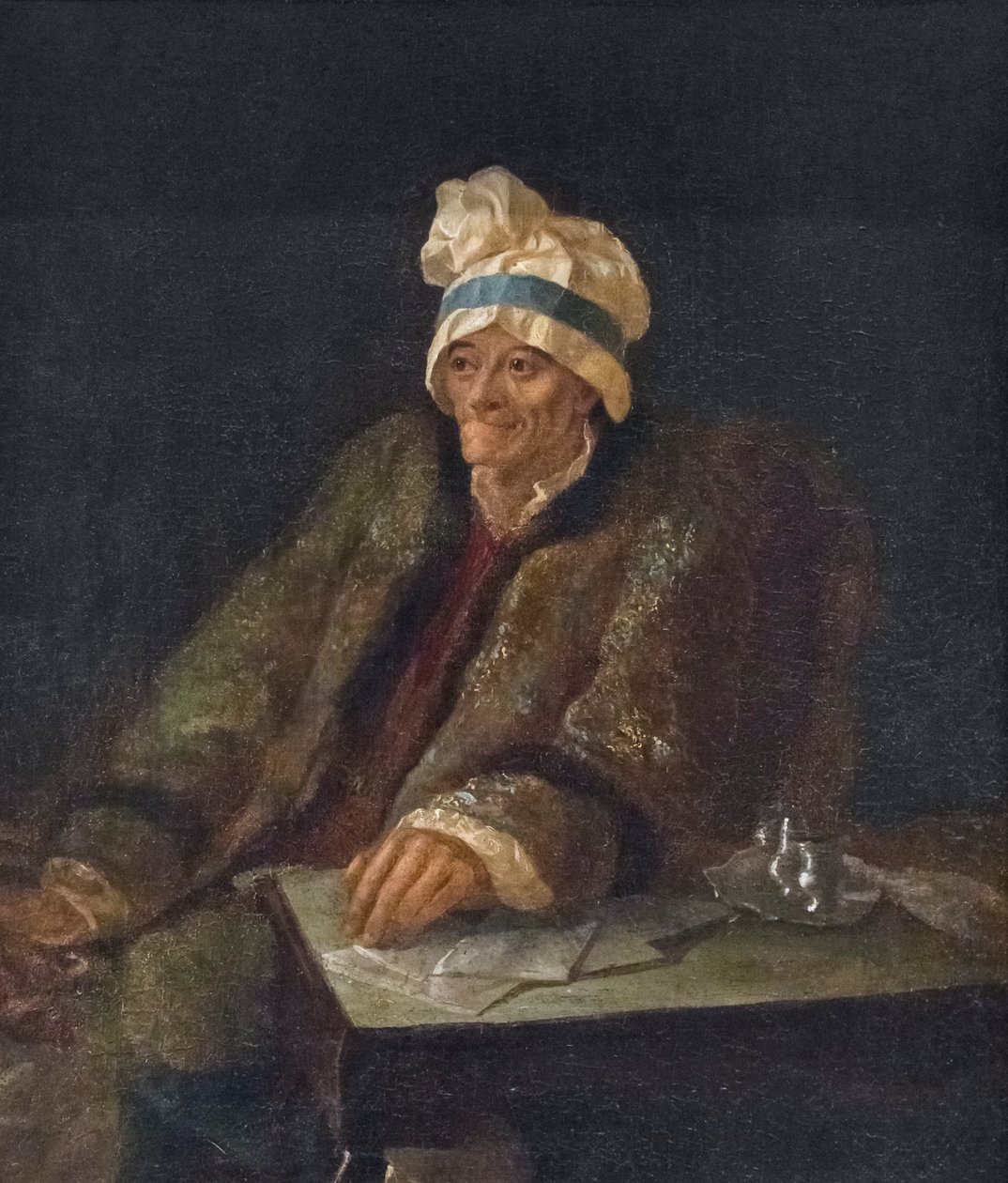 Retrato de Voltaire (óleo sobre lienzo) de Jean Huber