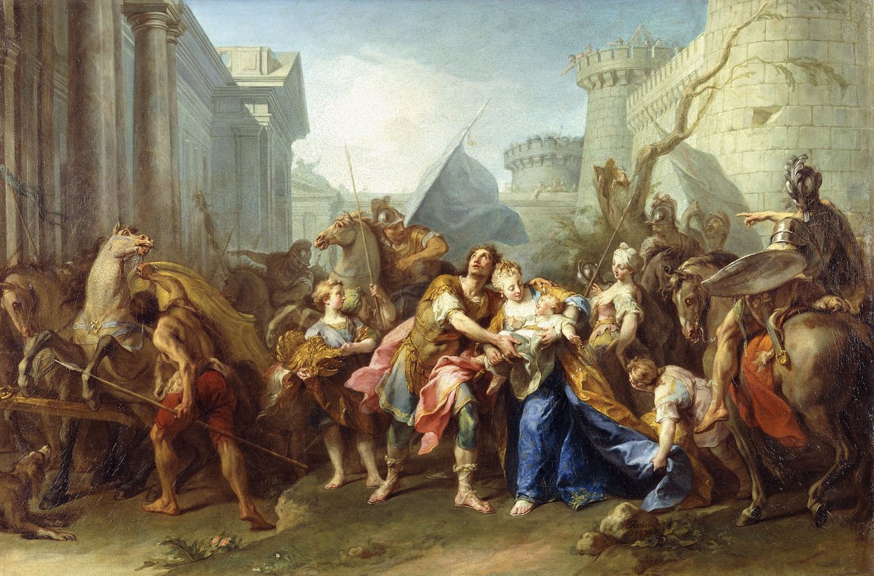 Héctor Despidiéndose de Andrómaca, 1727 de Jean II Restout