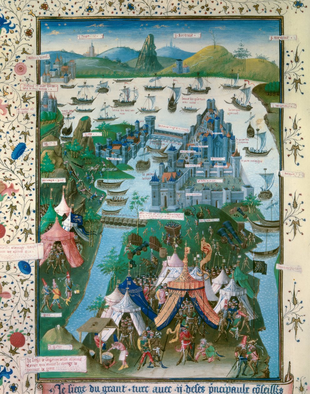 Muhammad II: El sitio (toma o caída) de Constantinopla por los turcos otomanos de Muhammad II de Jean I Le Tavernier
