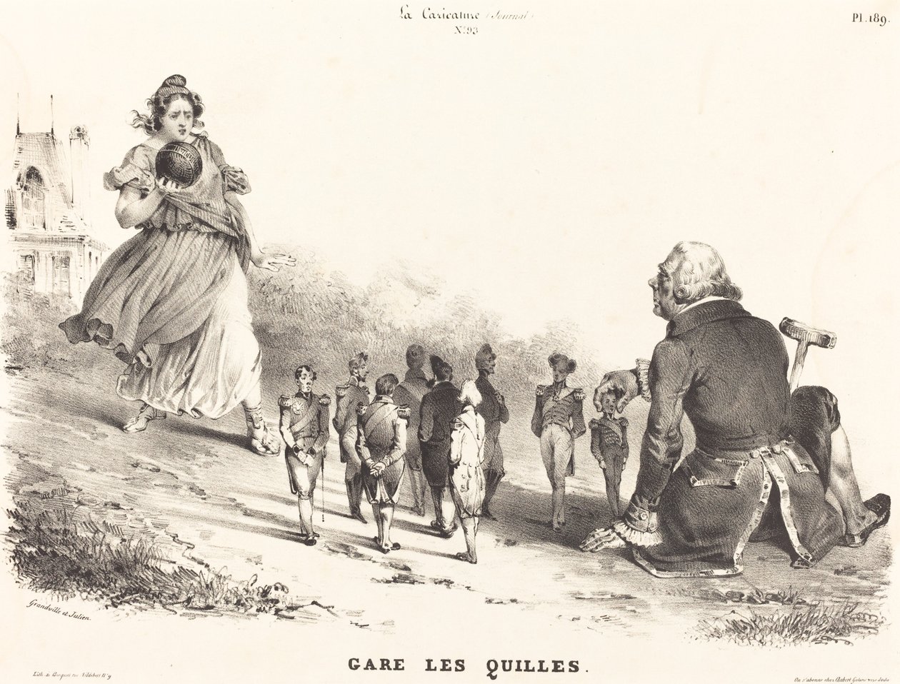 Gare les Quilles de Jean Ignace Isidore Grandville