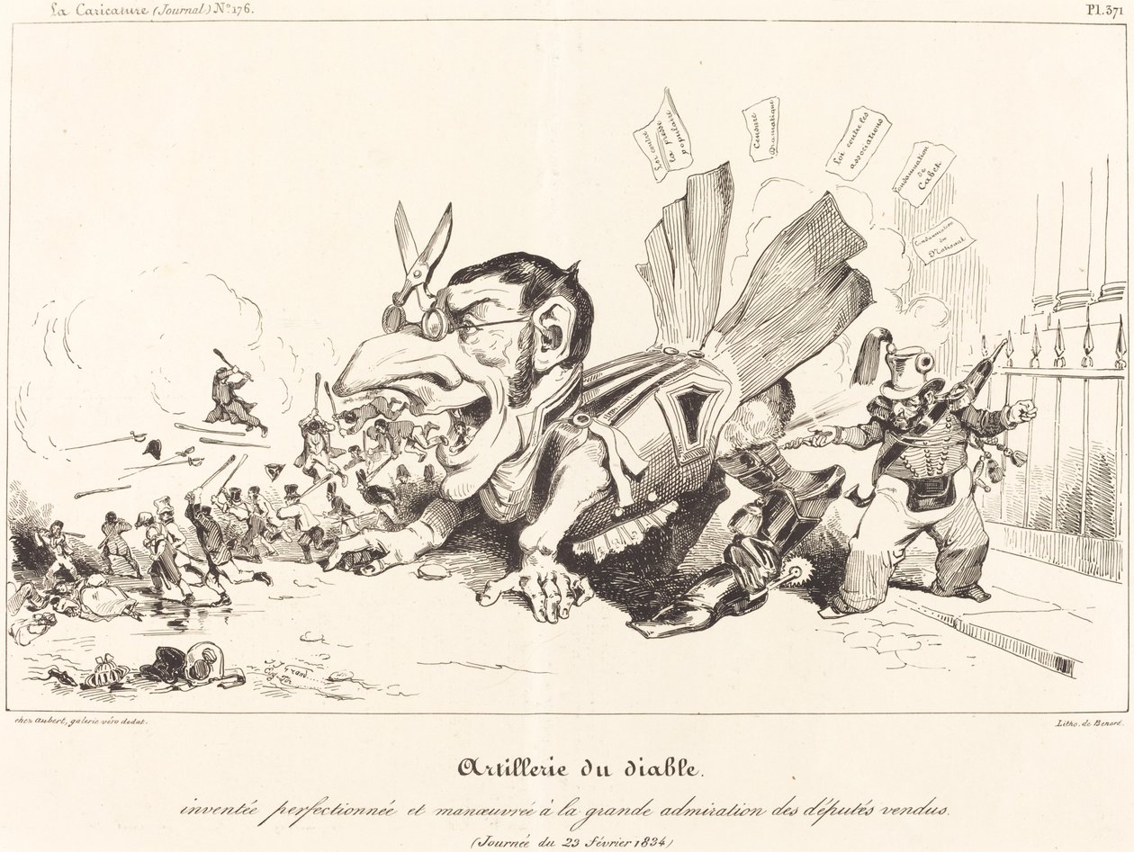 La artillería del diablo de Jean Ignace Isidore Grandville and Eugène Hippolyte Forest