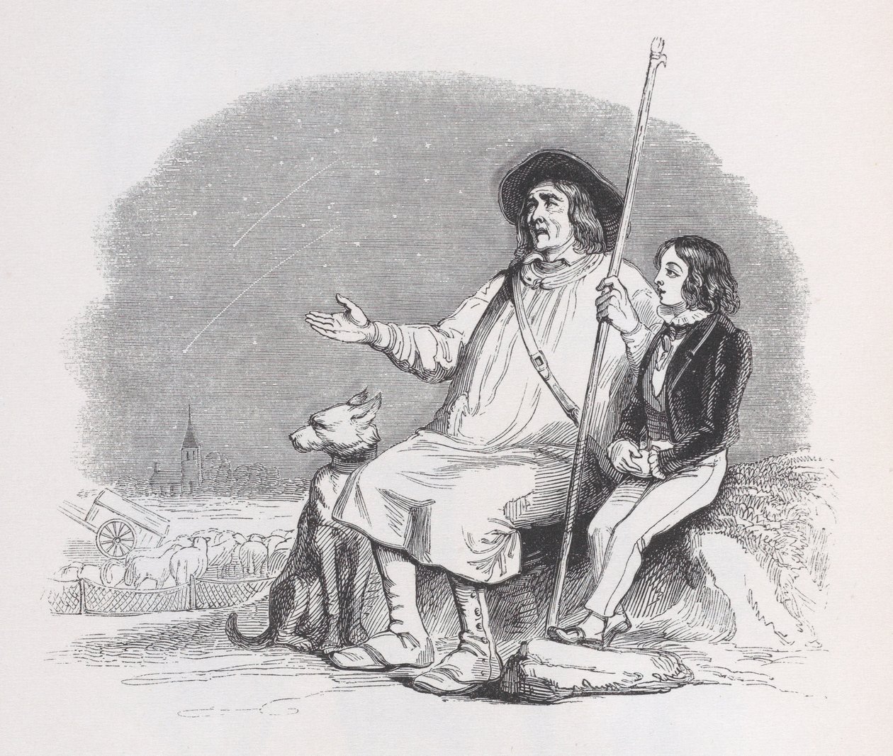 Estrellas fugaces de Las obras completas de Béranger, 1836 de Jean Ignace Isidore Gérard