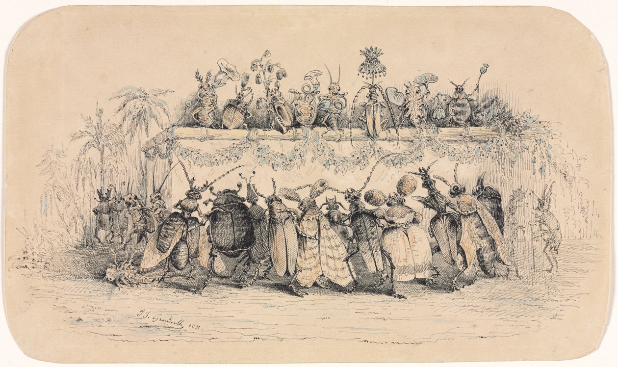 Una bola de insectos de Jean Jacques Grandville