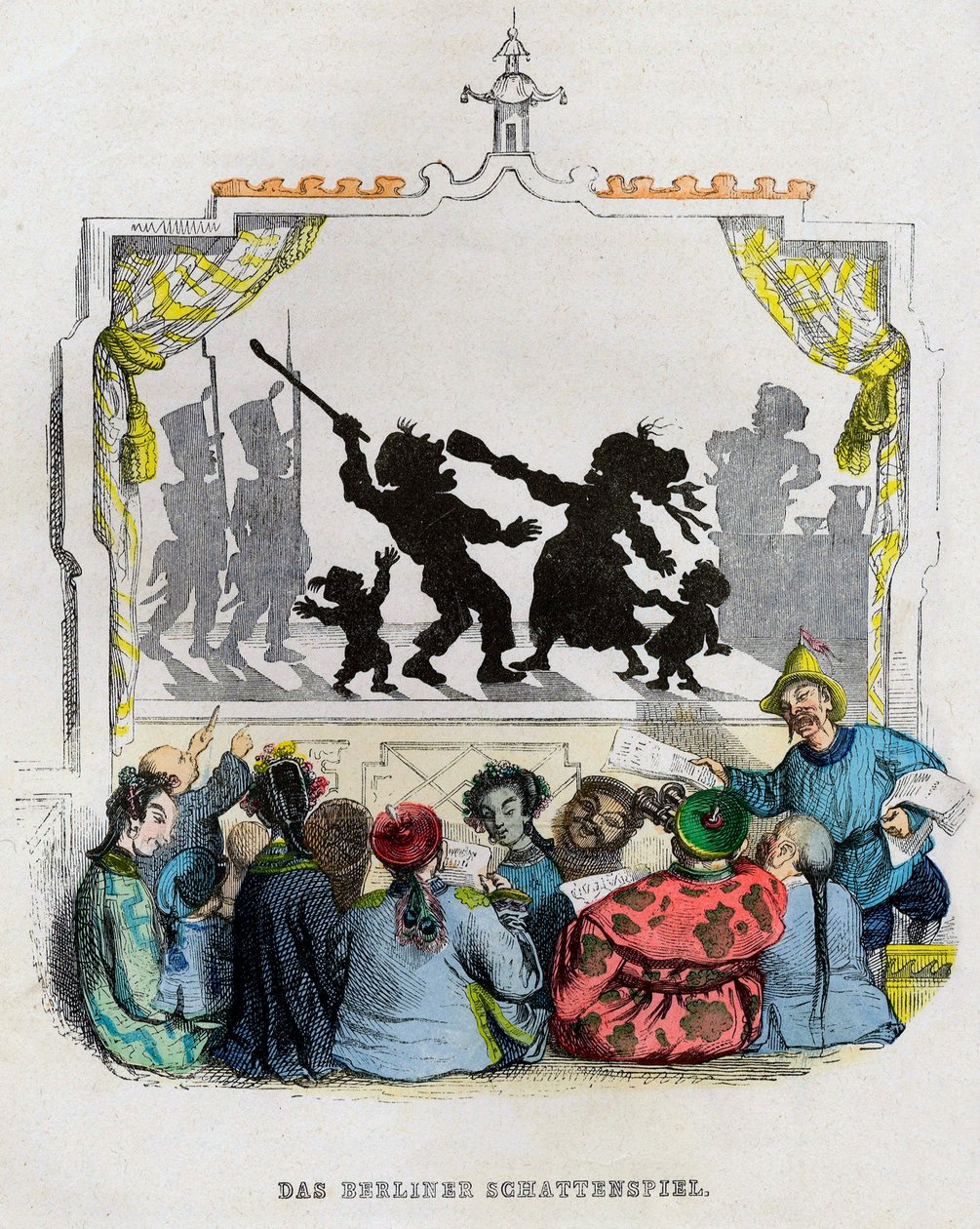 El teatro de sombras de Berlín, 1840s de Jean Jacques Grandville
