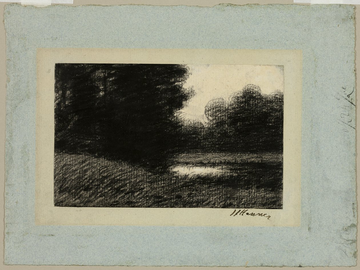 Paisaje con estanque de Jean Jacques Henner