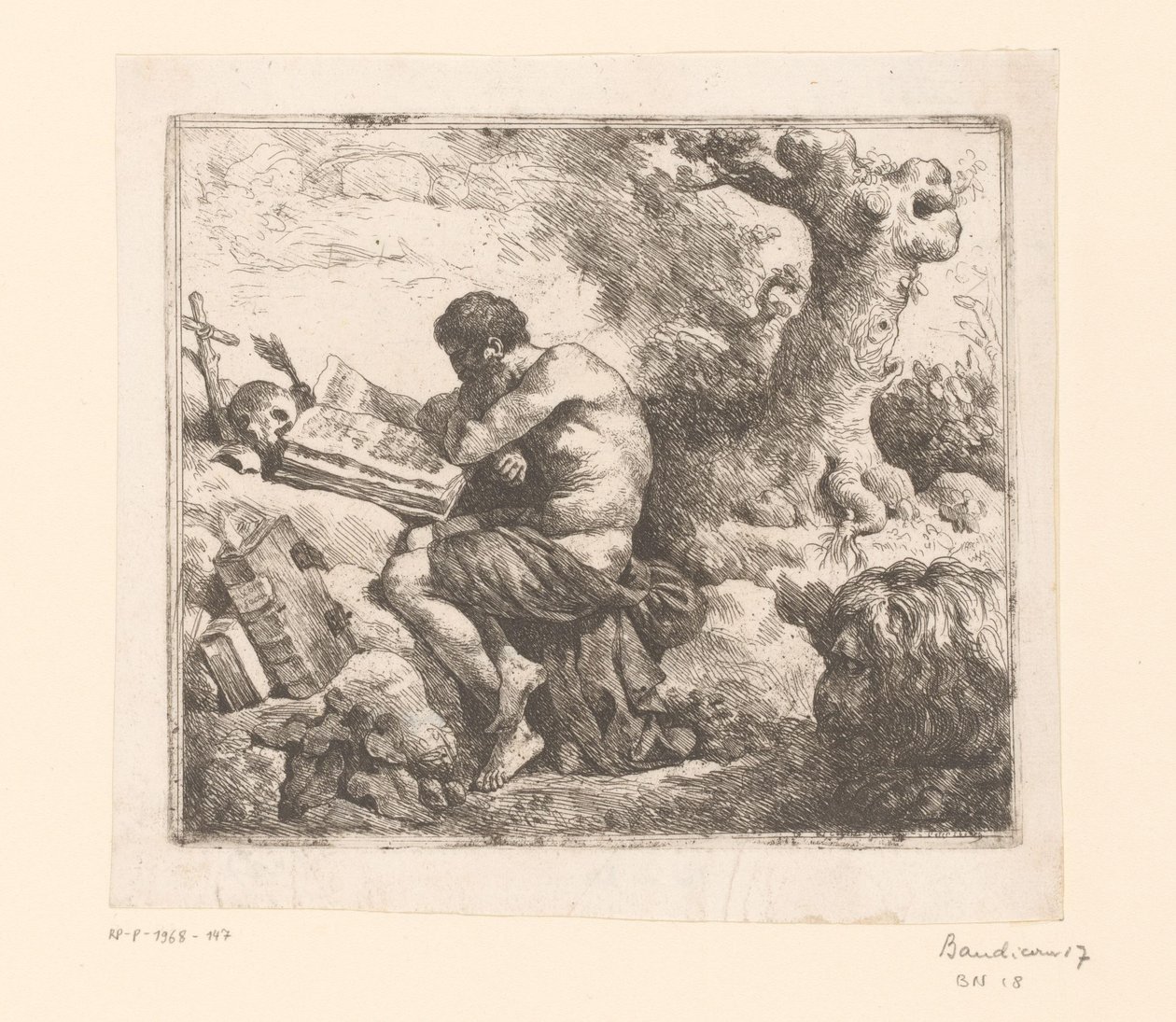 Jerónimo y el león de Jean Jacques II Lagrenee