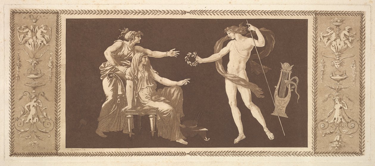 Apolo coronando las artes, del Recueil de Différentes Compositions de Jean Jacques Lagrenee