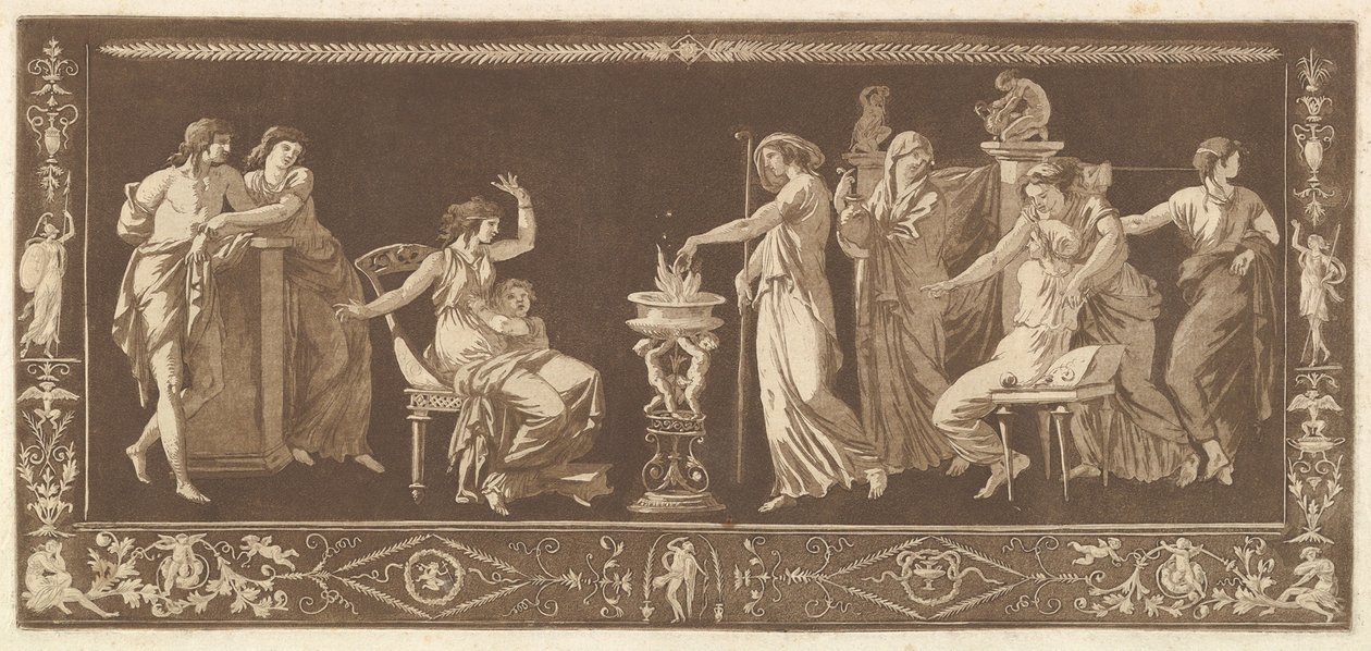 Escena de sacrificio antiguo, del Recueil de Différentes Compositions Frises de Jean Jacques Lagrenee