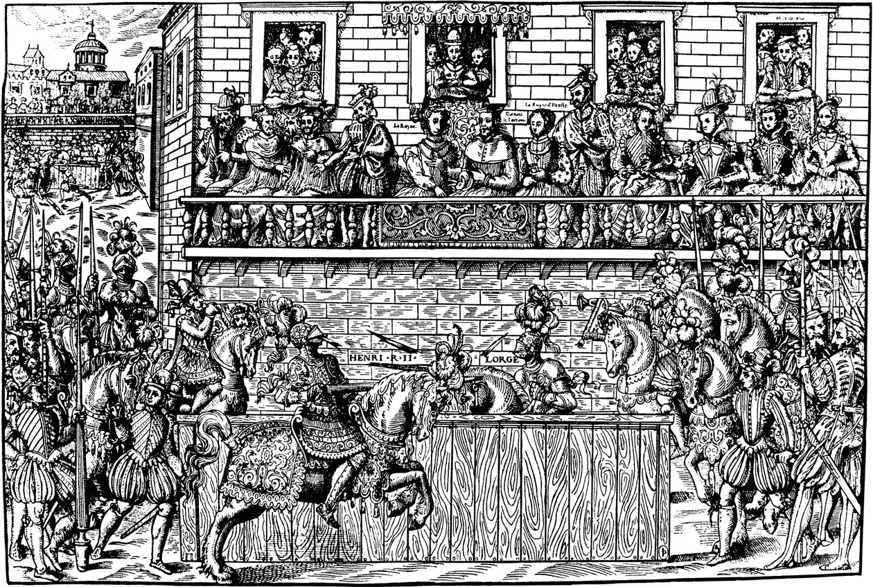 Muerte del Rey Enrique II en el Torneo, 1559 1570 de Jean Jacques Perrissin