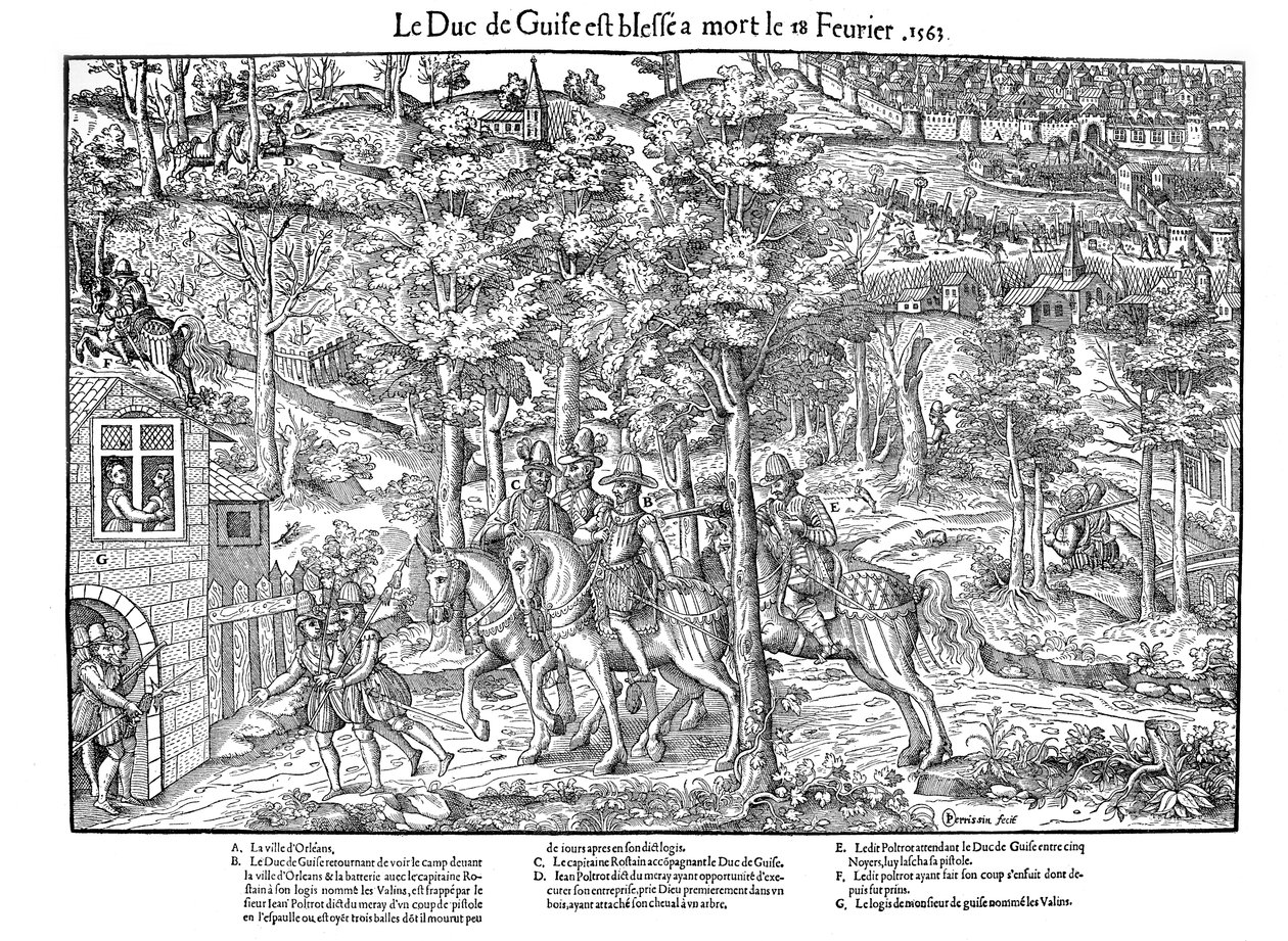 Asesinato de François de Lorraine, Duque de Guisa, Guerras Religiosas Francesas, 18 de febrero de 1563, 1570 de Jean Jacques Perrissin