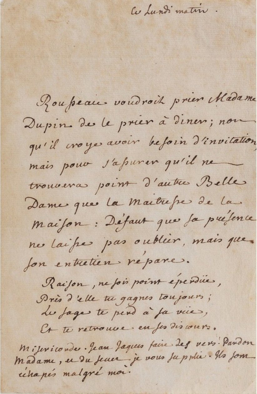 Correspondencia entre Jean-Jacques Rousseau y Louise Dupin (hacia 1754) (A05) de Jean Jacques Rousseau