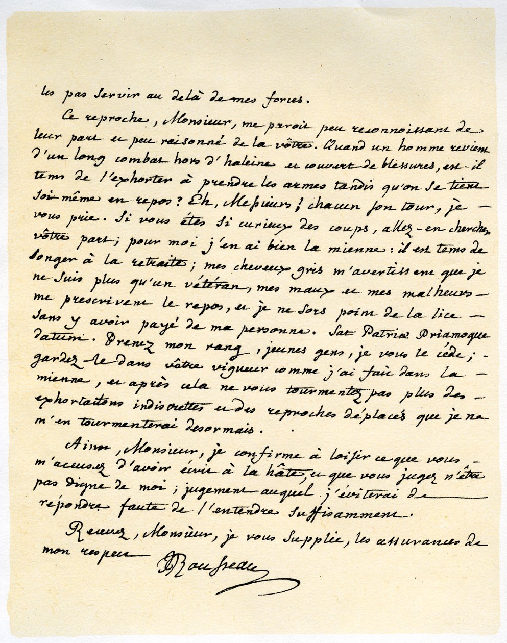 Carta de Jean Jacques Rousseau, 15 de julio de 1764