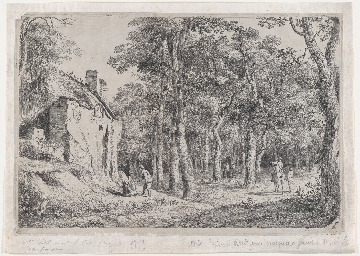 Cabaña en la entrada de un bosque, 1772 de Jean Jacques de Boissieu