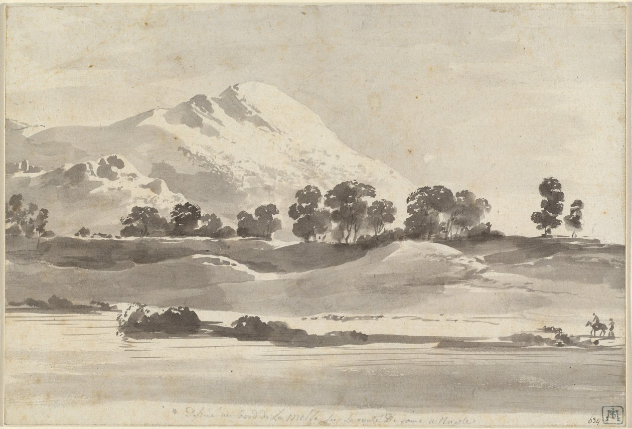 Monte Cairo desde el río Melfa de Jean Jacques de Boissieu