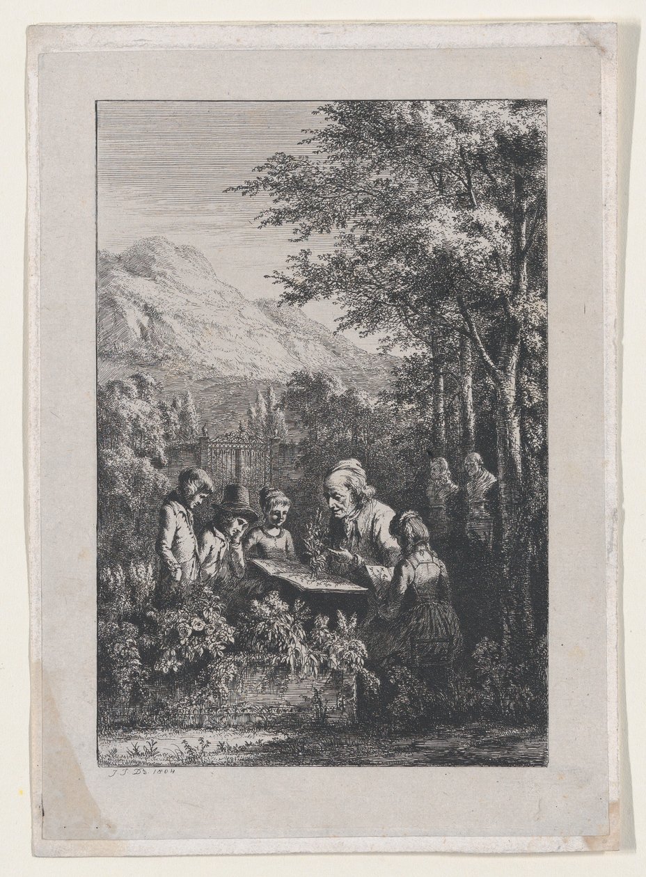 La lección de botánica, 1804 de Jean Jacques de Boissieu