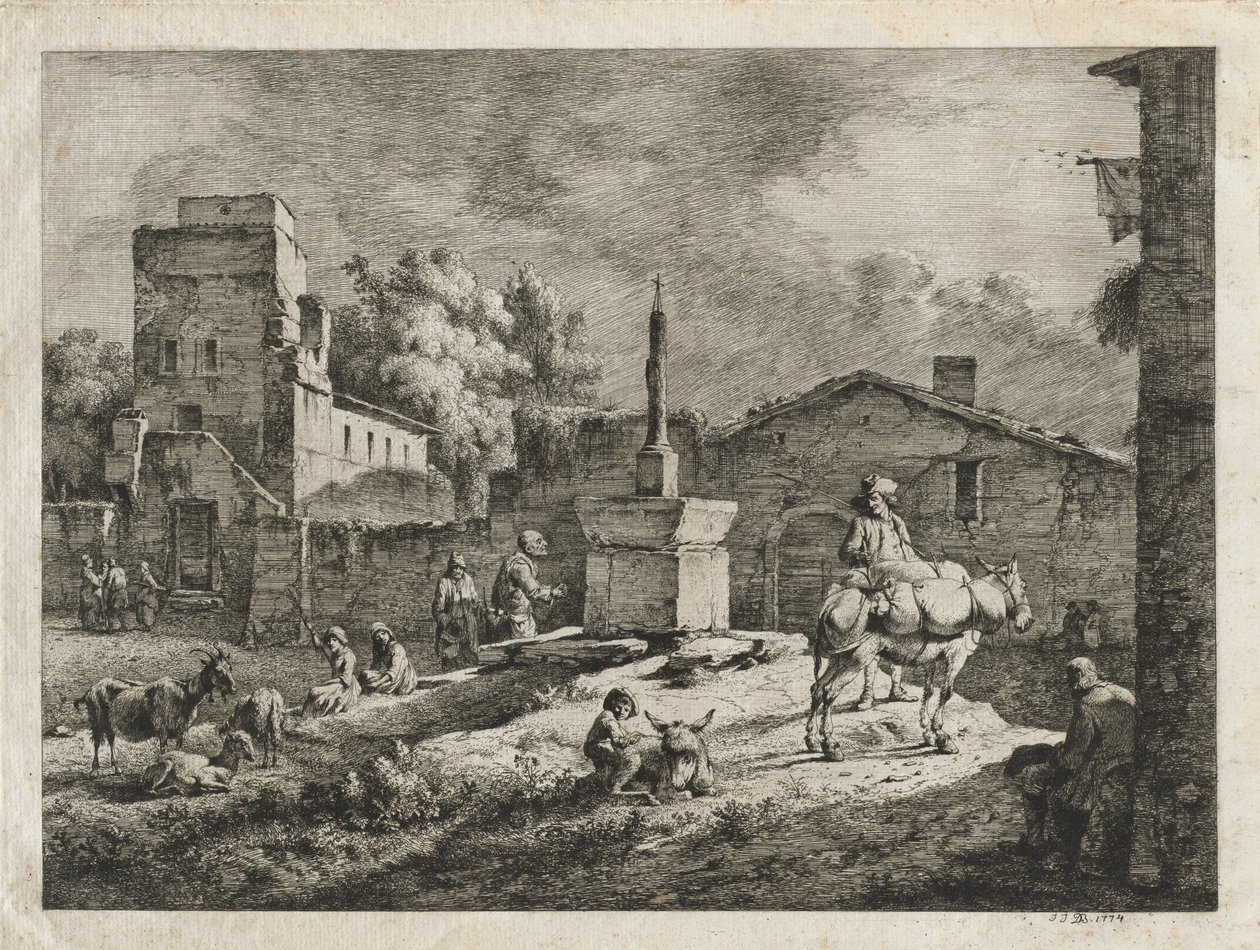 Vista de Saint-Andeol, 1774 de Jean Jacques de Boissieu