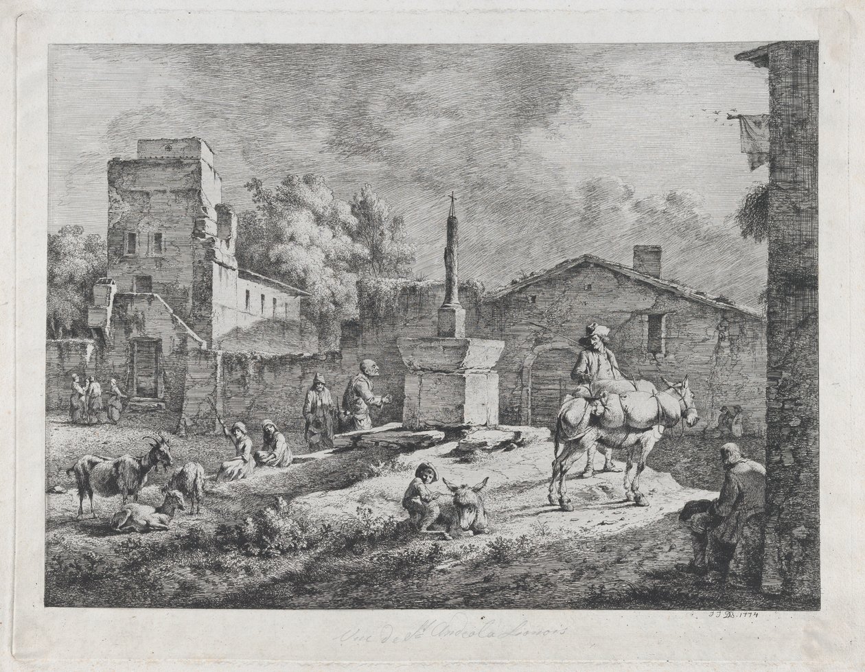 Vista de Saint-Andéol de Jean Jacques de Boissieu