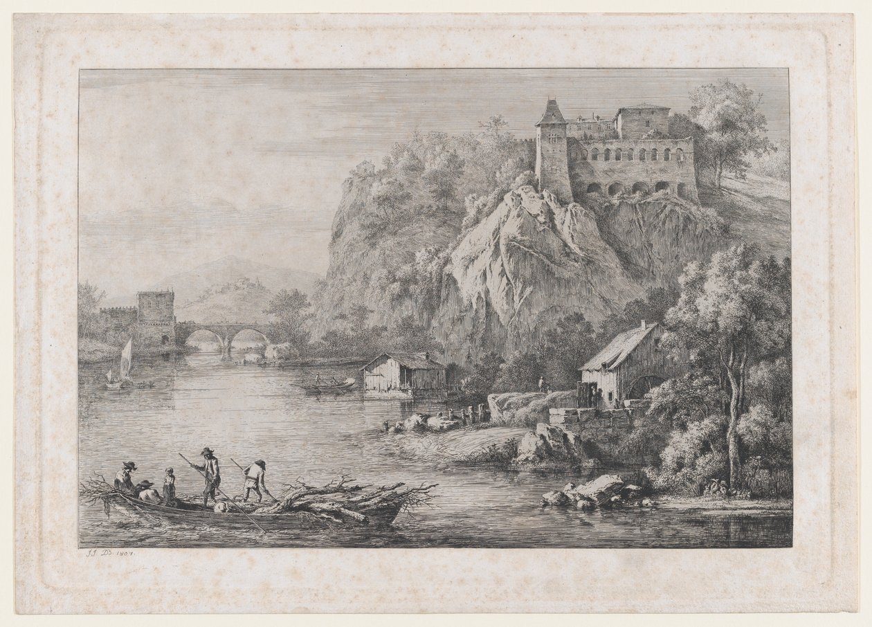 Vista del convento de los Carmelitas Descalzos en Lyon, 1807 de Jean Jacques de Boissieu
