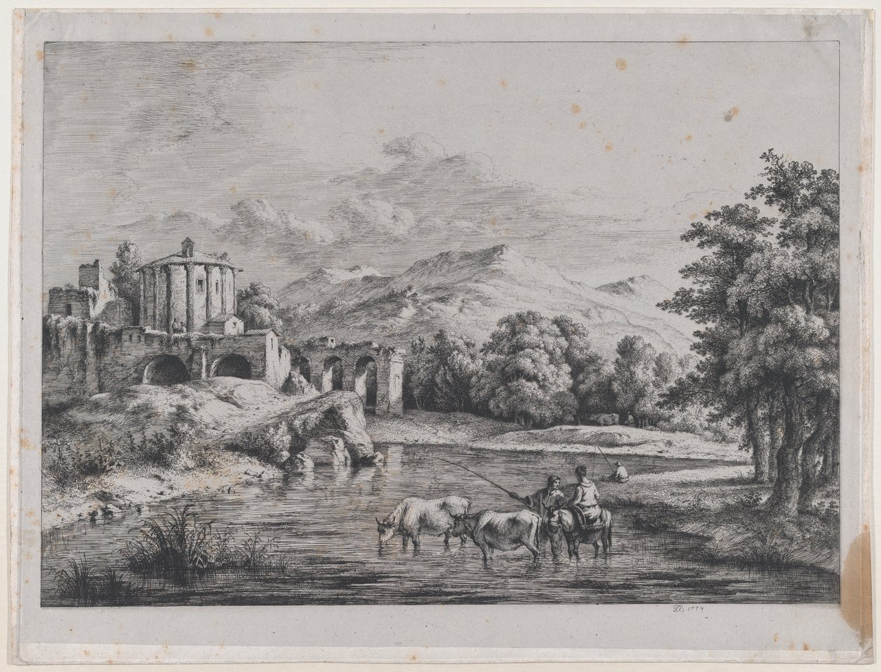 Vista del Templo de Vesta de Jean Jacques de Boissieu