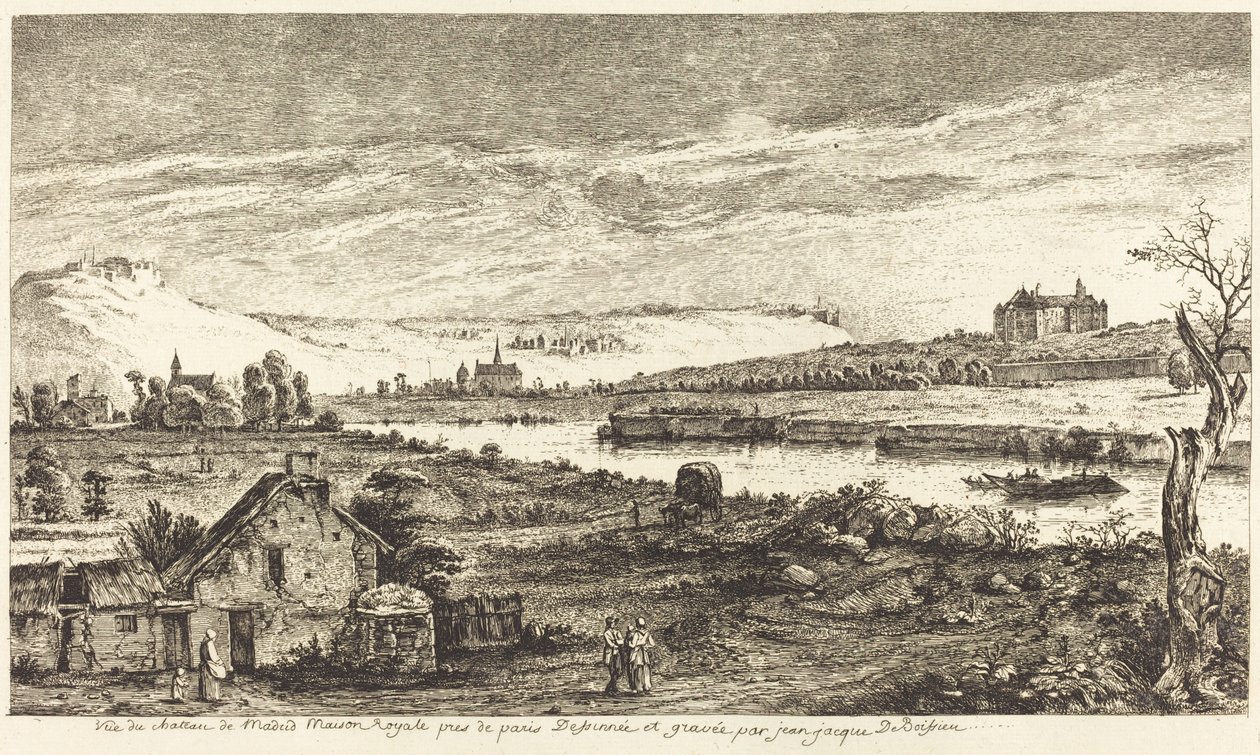 Vista del castillo de Madrid de Jean Jacques de Boissieu