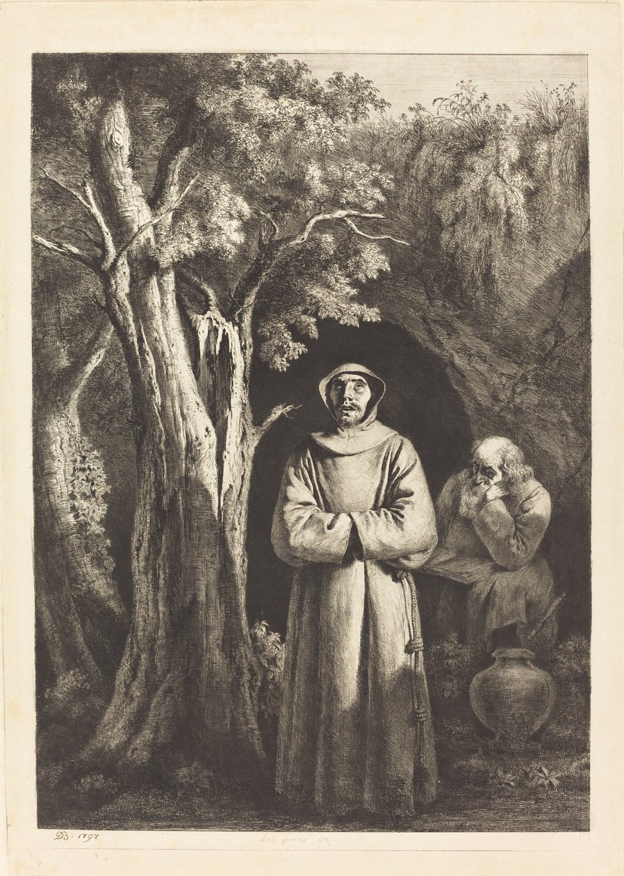 Monjes del Desierto de Jean Jacques de Boissieu after Francisco