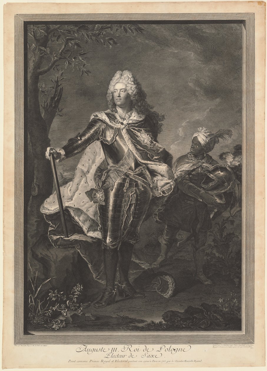 Augusto III, Rey de Polonia de Jean Joseph Balechou after Hyacinthe Rigaud