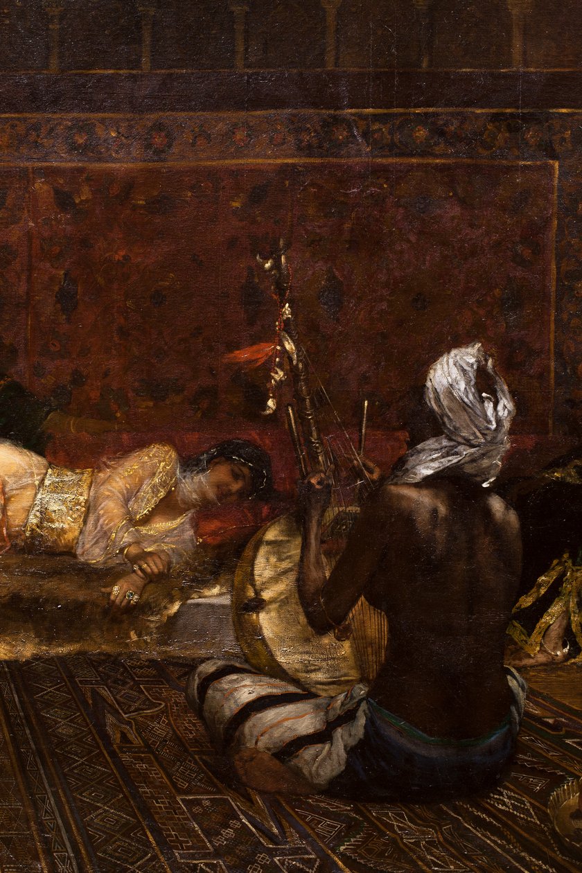 Interior de un harén en Marruecos (detalle) de Jean Joseph Benjamin Constant