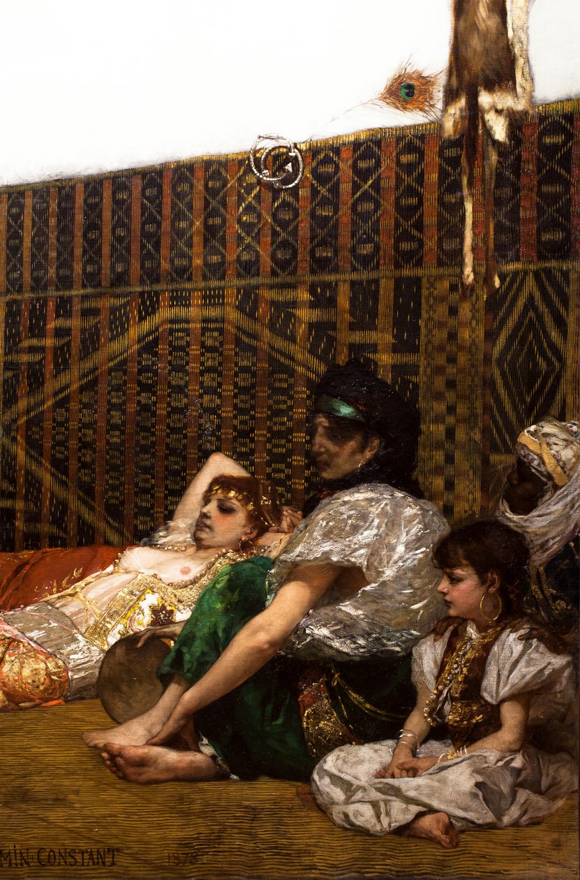 Interior de un harén en Marruecos (detalle) de Jean Joseph Benjamin Constant