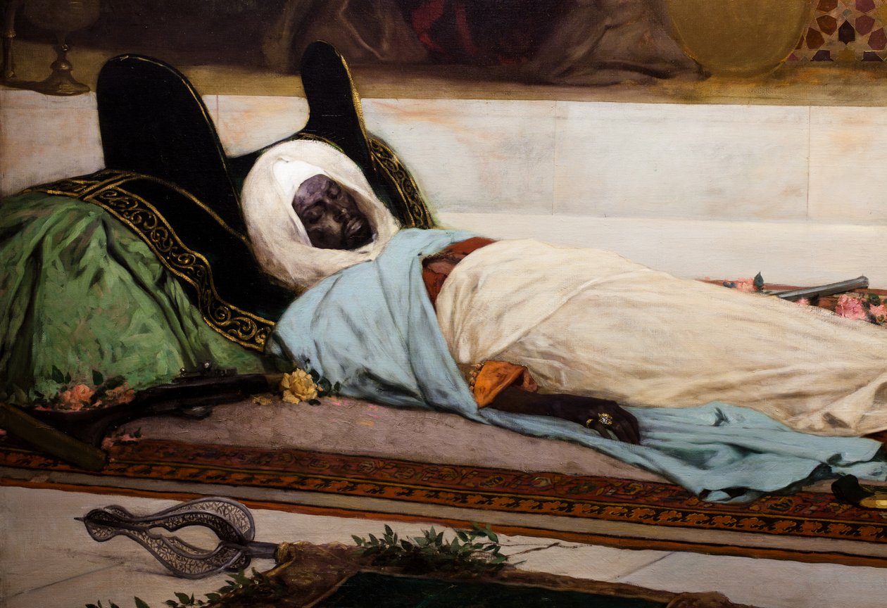 Le jour des funerailles - Escena de Marruecos (detalle) de Jean Joseph Benjamin Constant