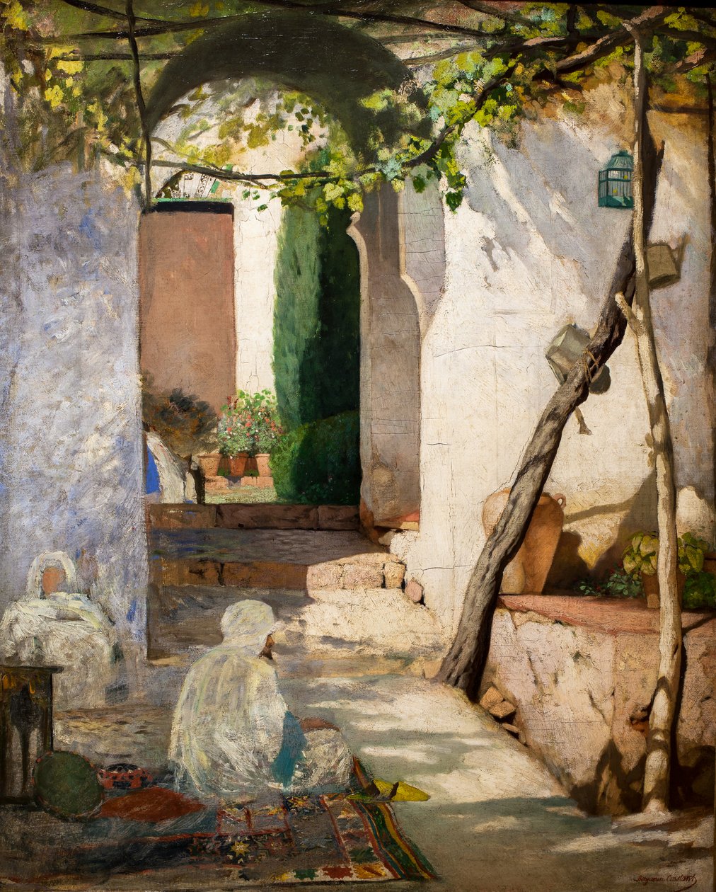 Patio marroquí, antes de 1880 (Óleo sobre lienzo) de Jean Joseph Benjamin Constant