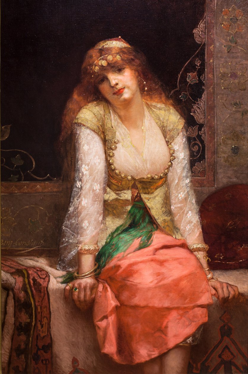 Belleza oriental, antes o alrededor de 1880 (Óleo sobre lienzo) de Jean Joseph Benjamin Constant
