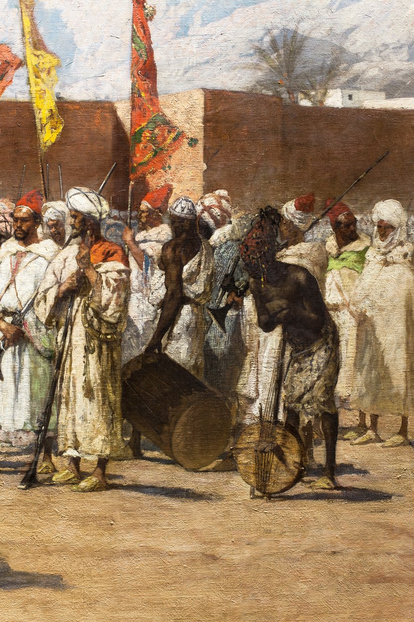 Los últimos rebeldes, escena histórica marroquí (detalle) de Jean Joseph Benjamin Constant