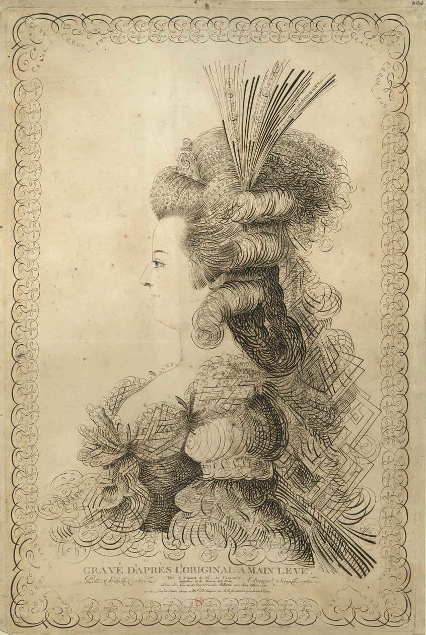 Retrato de María Antonieta 1755-1793, Archiduquesa de Austria y Reina..., 1787 de Jean Joseph Bernard
