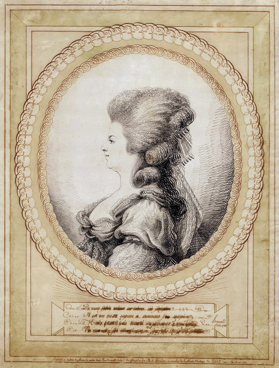 Retrato de María Antonieta de Austria. de Jean Joseph Bernard