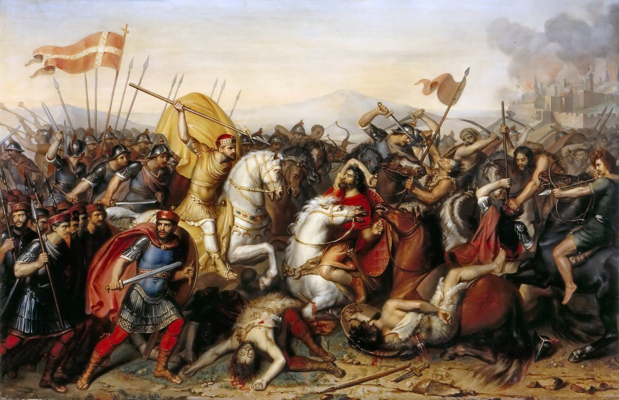 La batalla de Saucourt-en-Vimeu el 3 de agosto de 881 de Jean Joseph Dassy