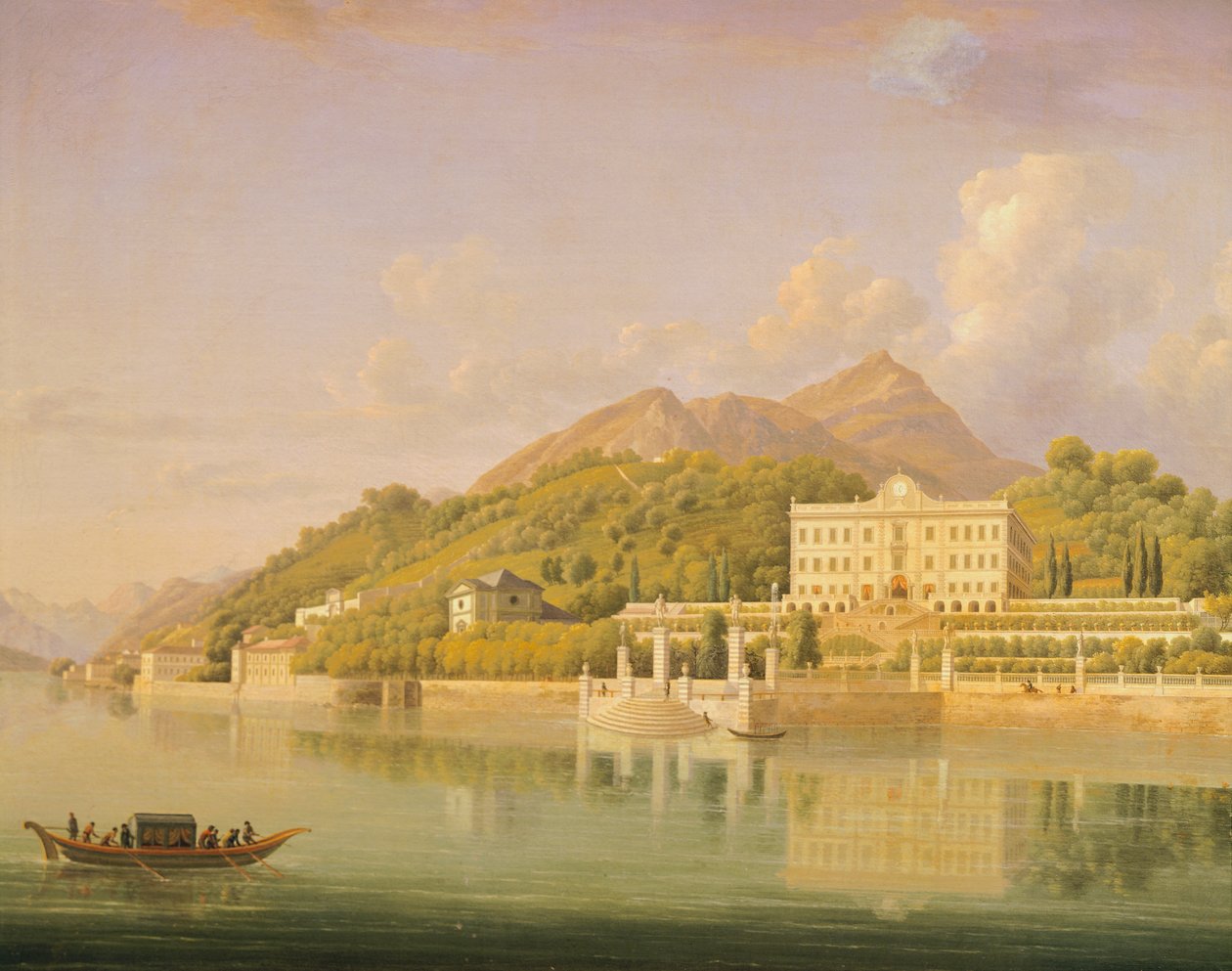 Villa Carlotta en Tremezzo, Lago de Como, por Jean-Joseph-Xavier Bidauld (1758-1846), Italia de Jean Joseph Xavier Bidauld