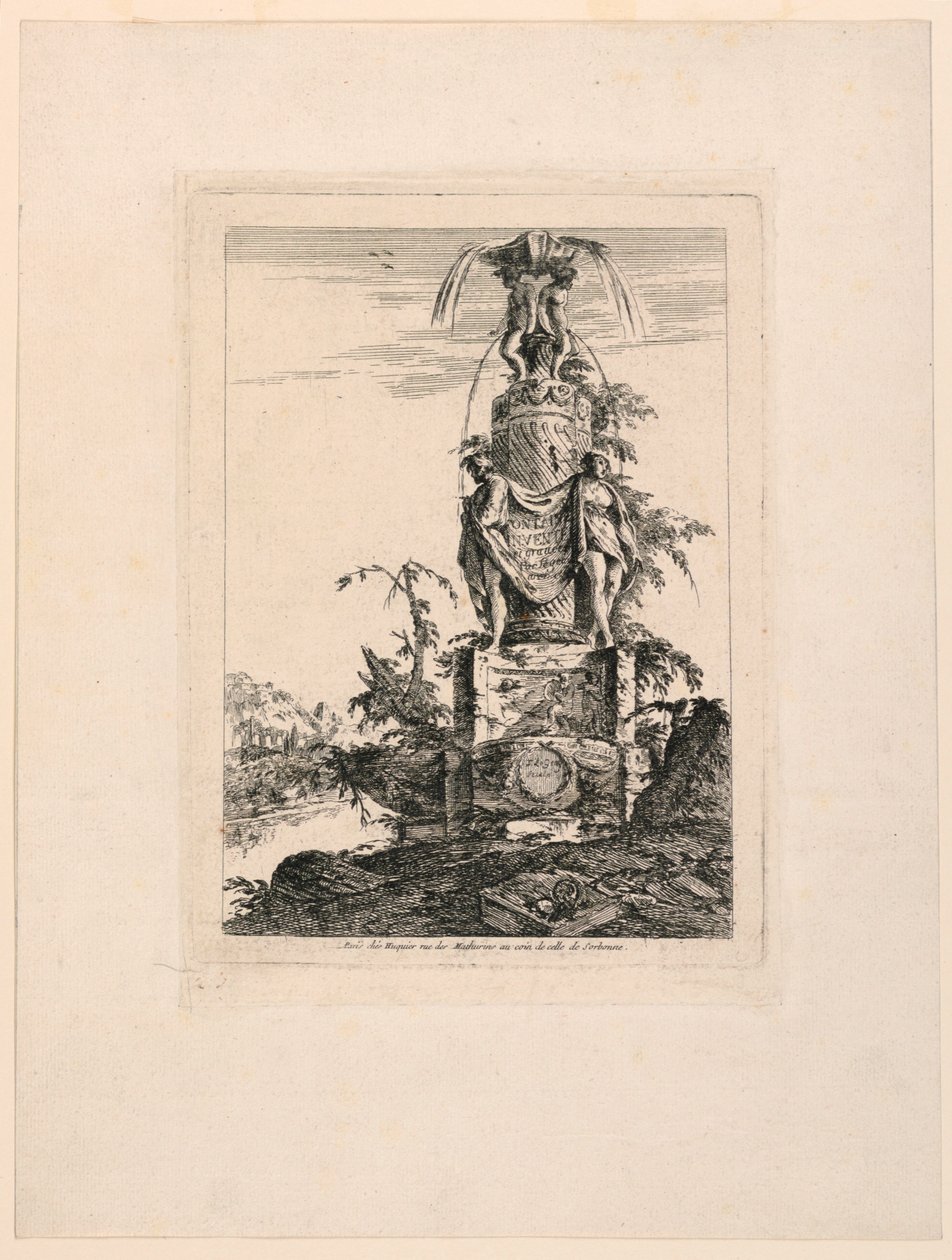 Diseño para una fuente fantástica de Jean Laurent Legeay